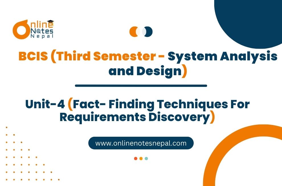 Unit IV: Fact- Finding Techniques For Requirements Discovery